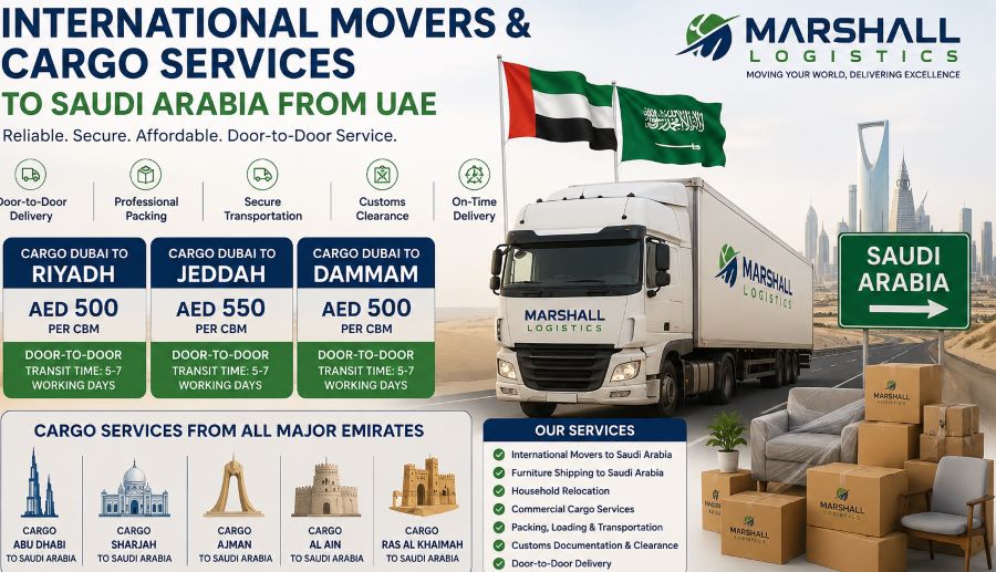 International Movers & Cargo to Saudi Arabia from UAE